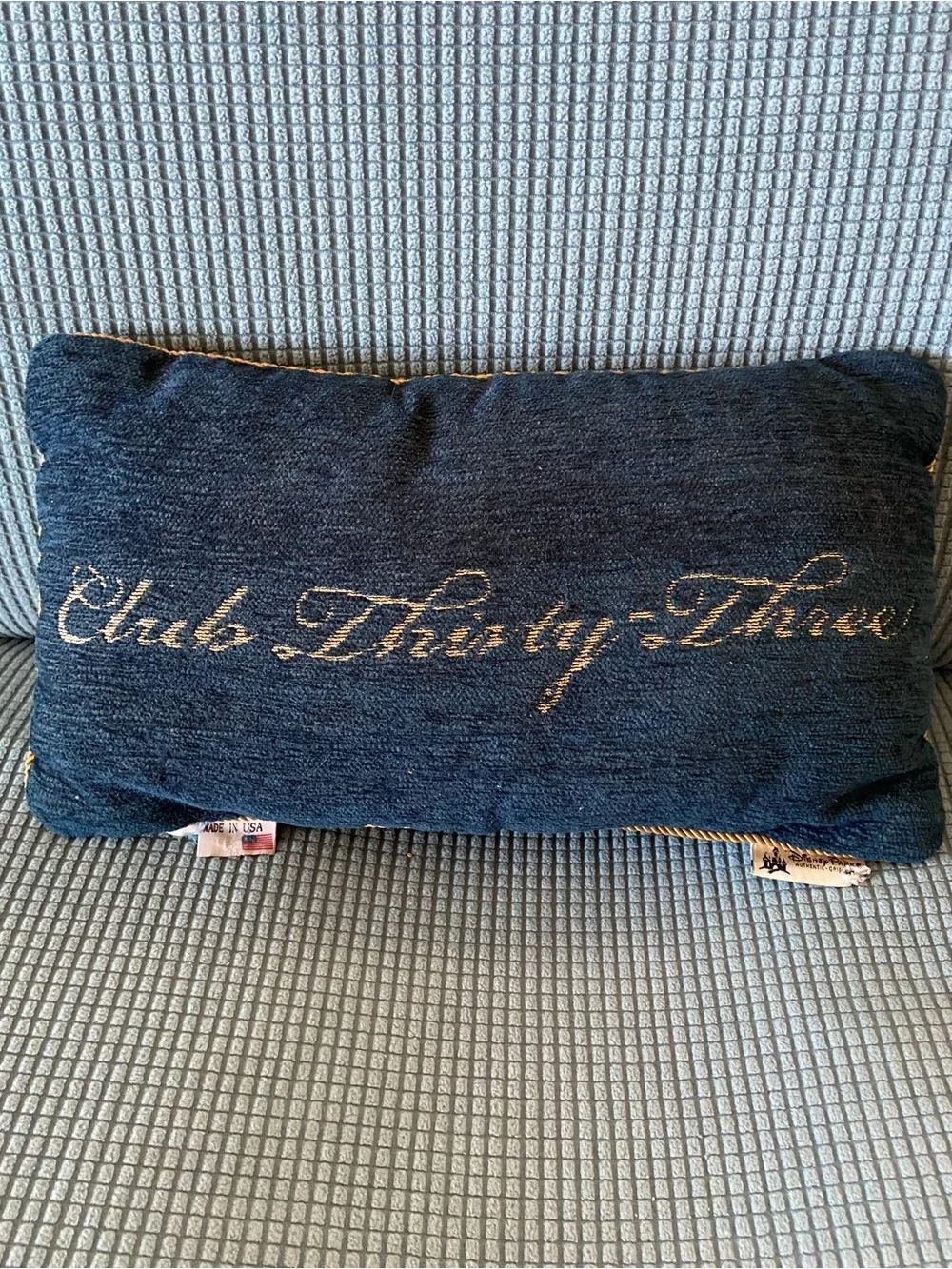 CLUB 33 Disney Parks Vintage Tapestry Bolster Accent Pillow RARE Retired